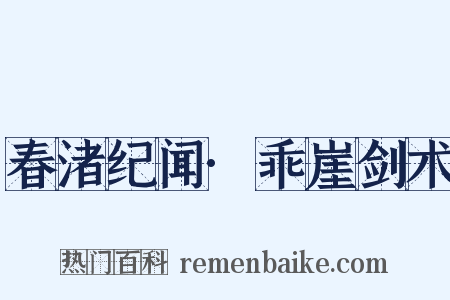 春渚纪闻·乖崖剑术是什么意思的图片